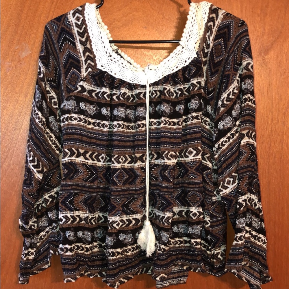 Medium Short Western Tasseled Shirt